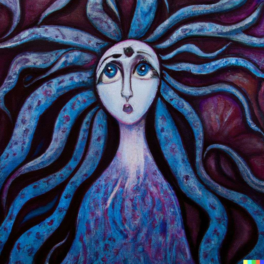 a representation of anxiety, painting by Amanda Sage
